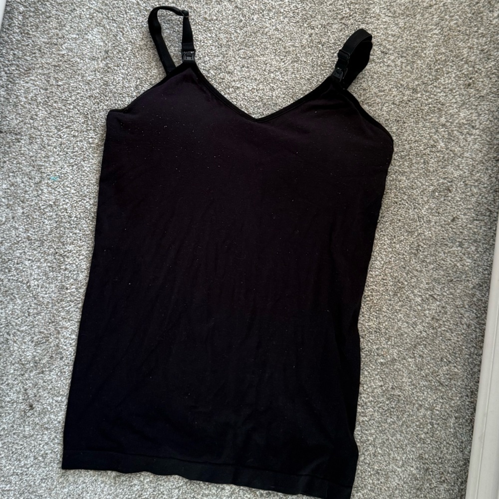 Auden Maternity Postpartum Nursing Black Tank Top